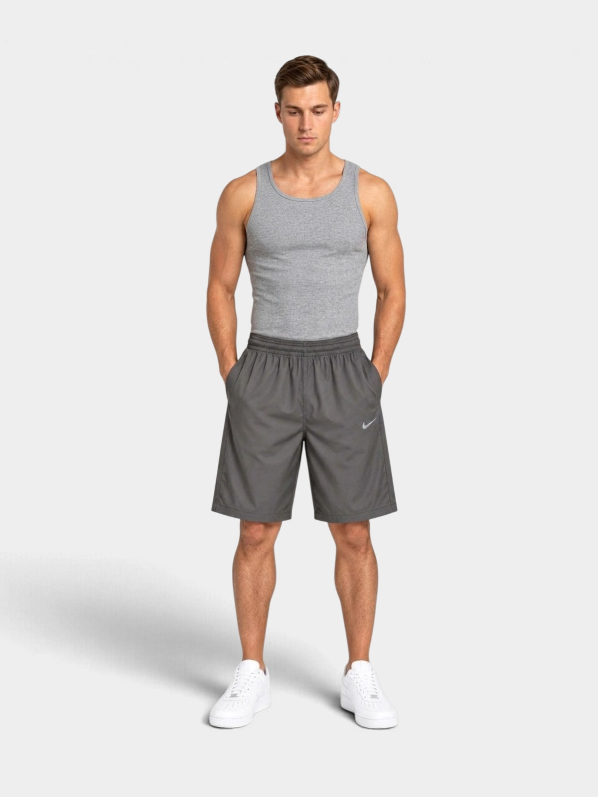 Men's Grey Sando & Nikar Set