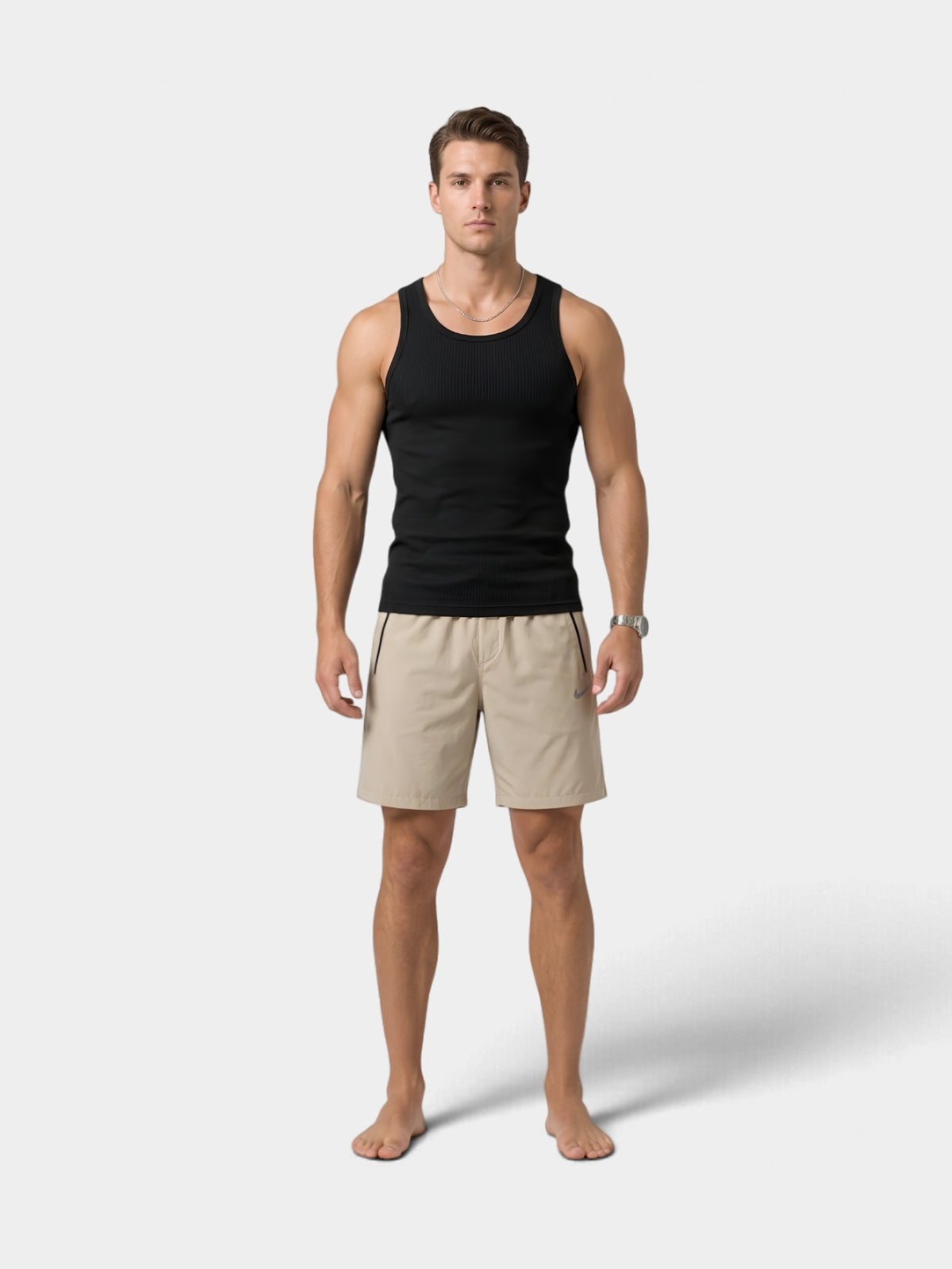 Black Ribbed Tank Top
