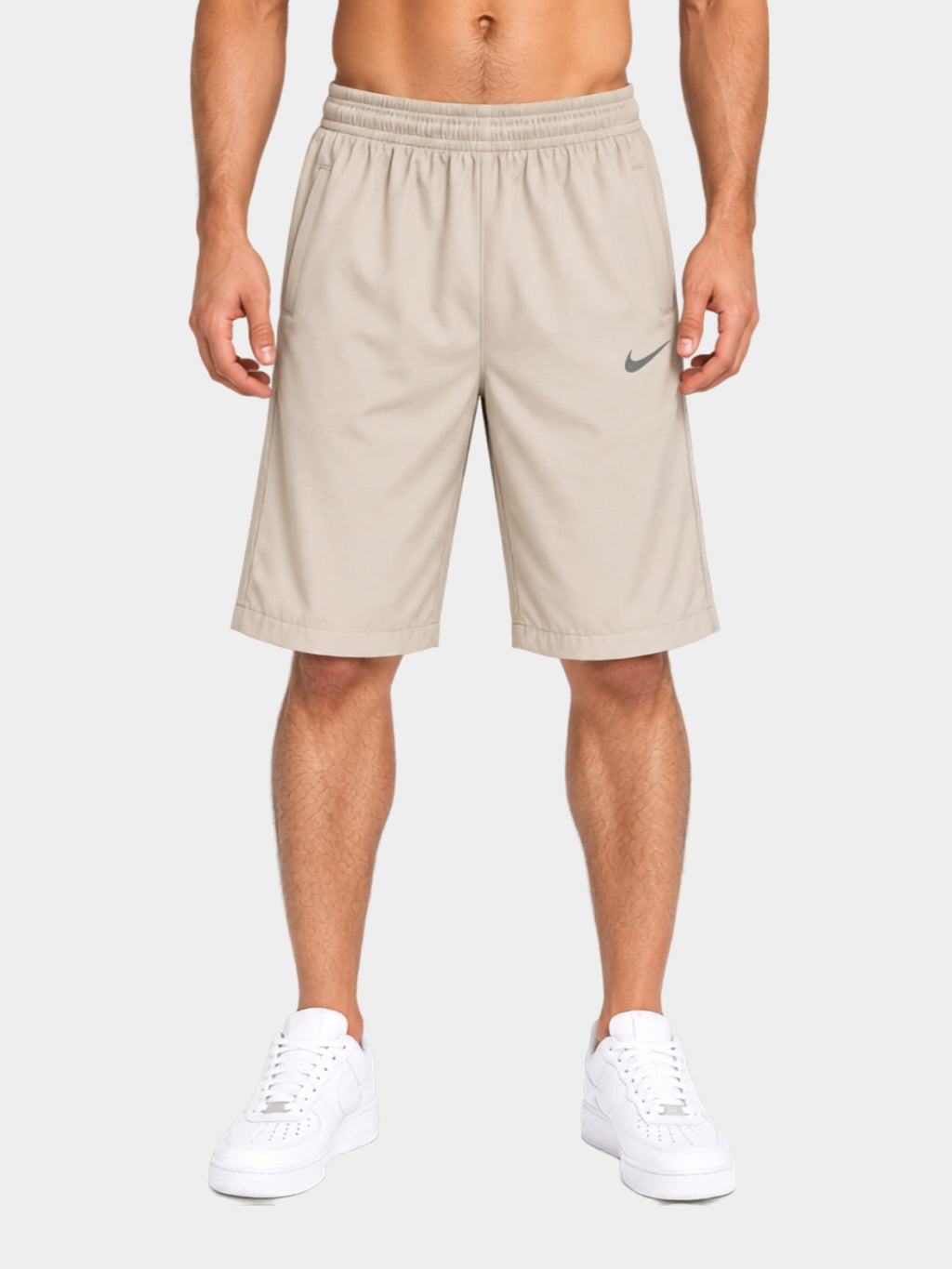 Men’s Beige Dry Fit 3/4 Shorts