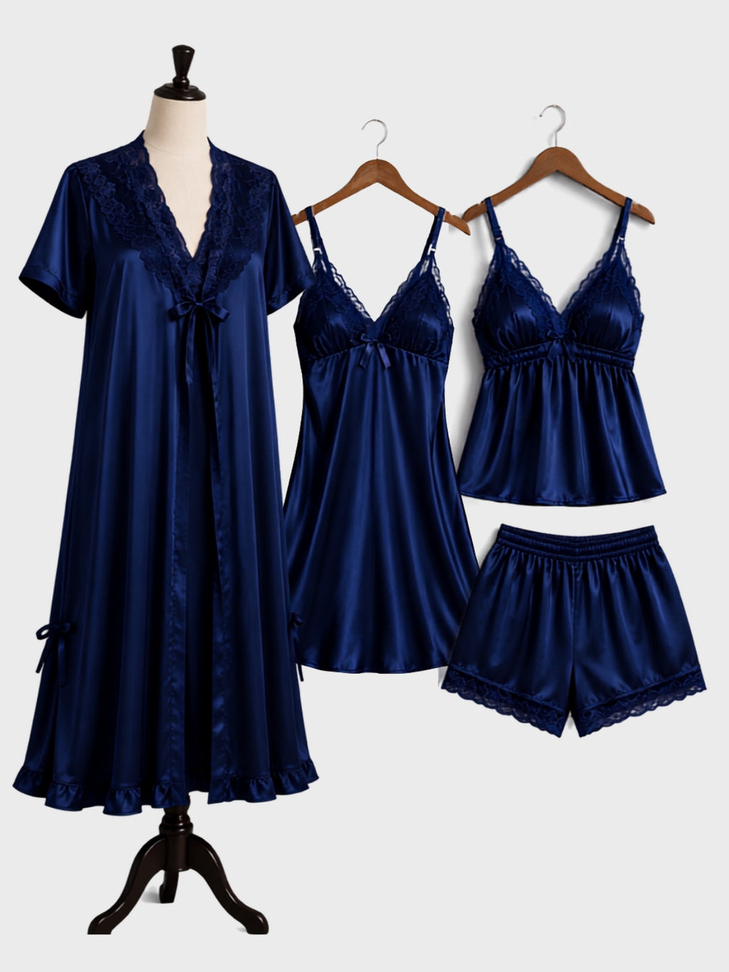 Royal Silk Lace Nightwear Set