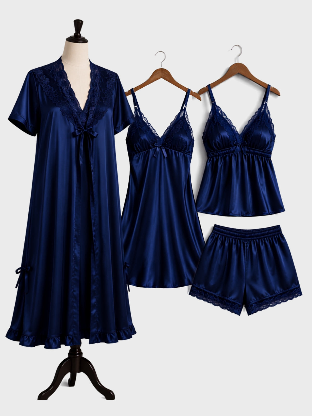 Royal Silk Lace Nightwear Set