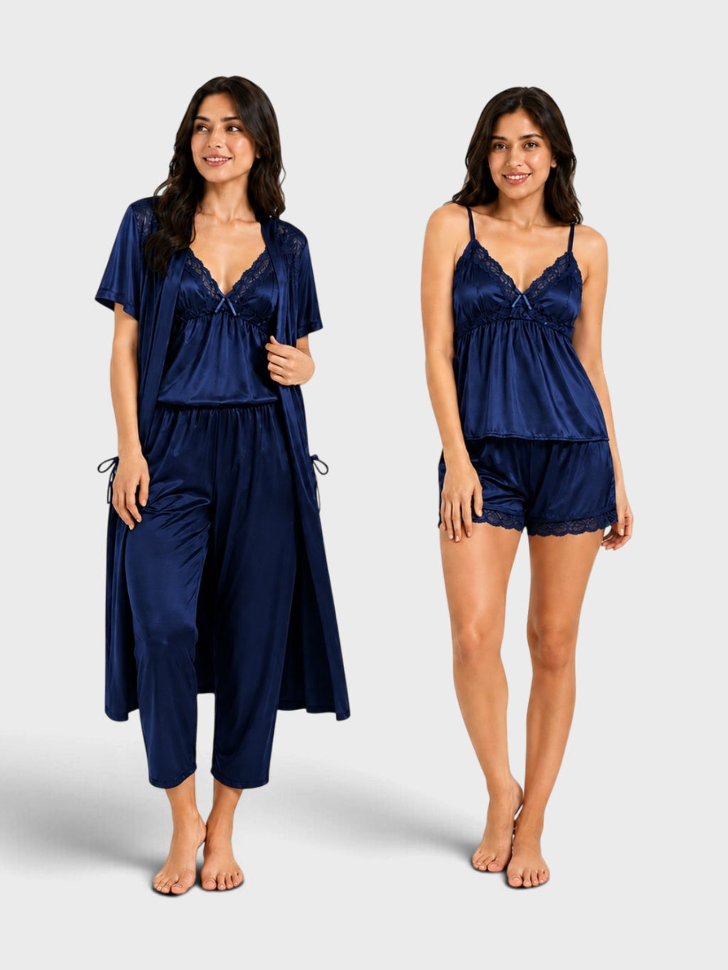 Royal Silk Lace Nightwear Set