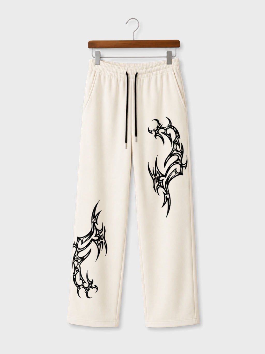 Off White Tribal Print Terry Jogger
