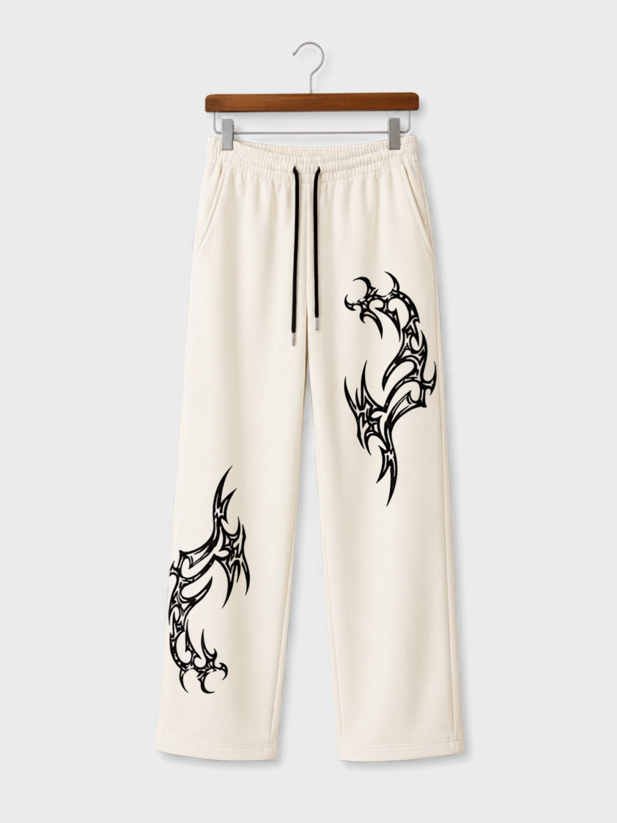 Off White Tribal Print Terry Jogger