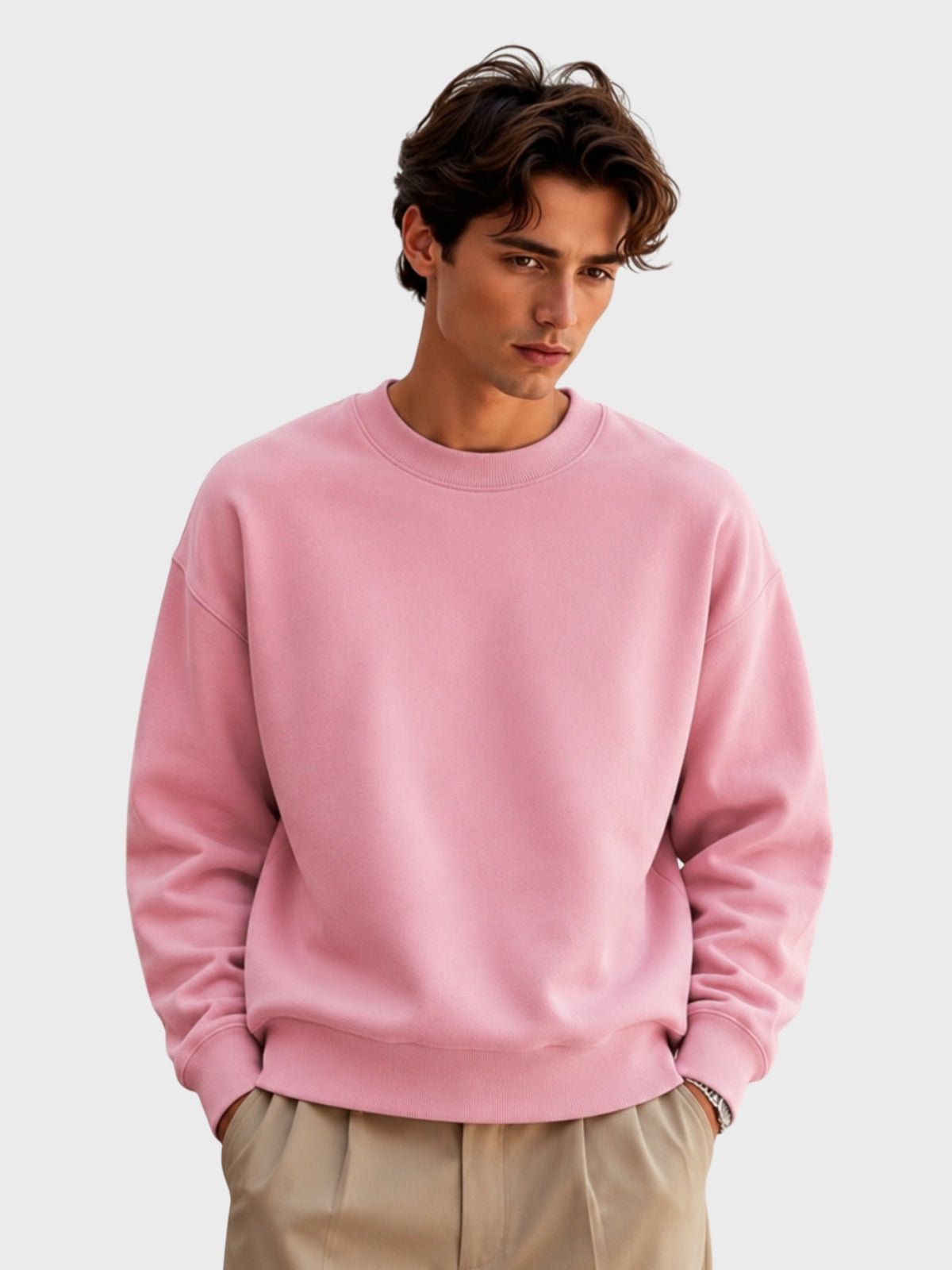 Soft Pink Oversized Sweatshirt