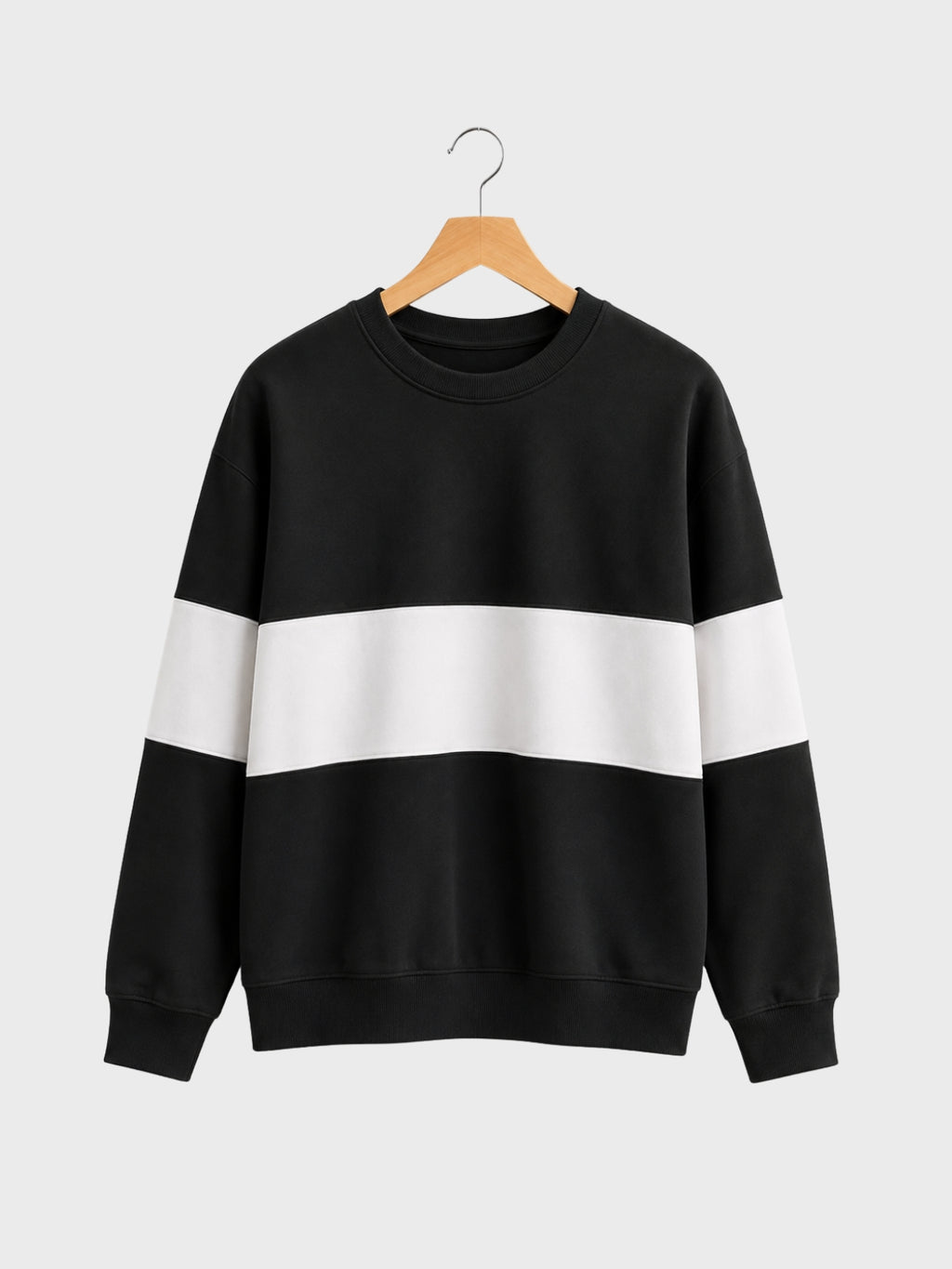 Black & White Colorblock Sweatshirt