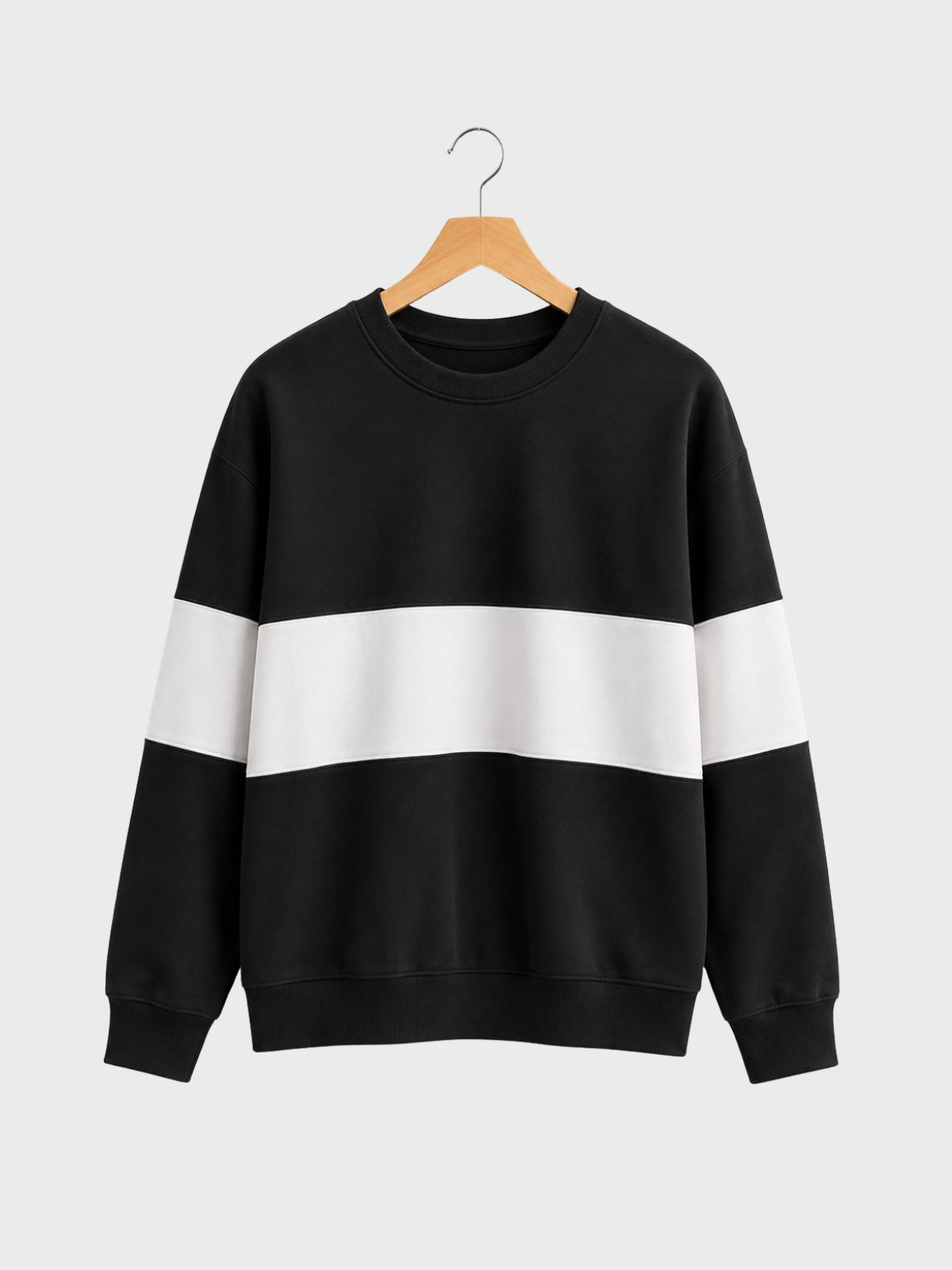 Black & White Colorblock Sweatshirt