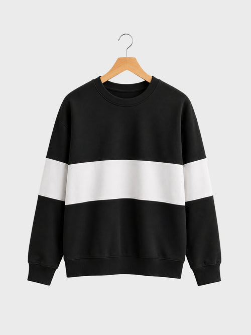 Black & White Colorblock Sweatshirt