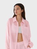 Soft Pink Button-Up Shirt