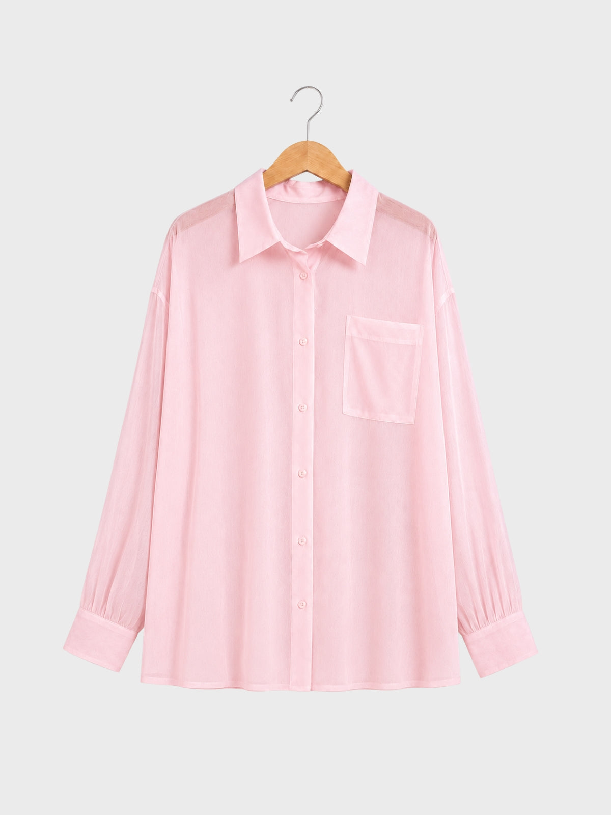 Soft Pink Button-Up Shirt