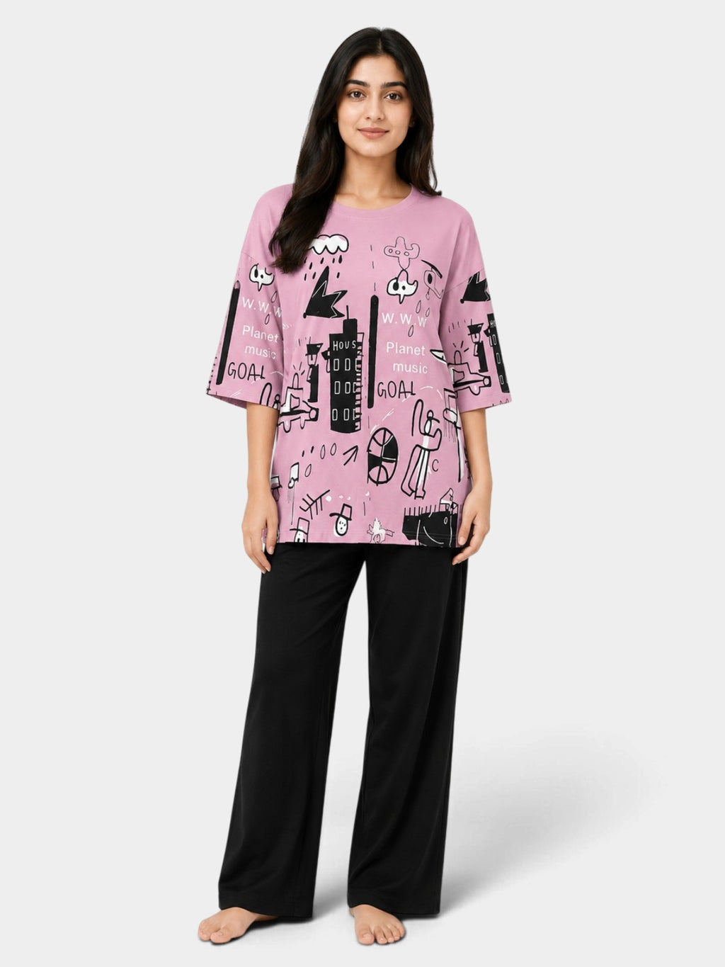Pink Dream 2-Piece Night Suit