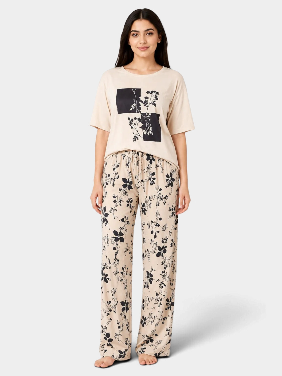 Blossom Sketch 2-Piece Night Suit